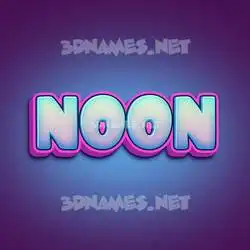 noon in Phat Purple style - 3D name wallpaper