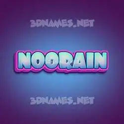 noorain in Phat Purple style - 3D name wallpaper