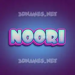 noori in Phat Purple style - 3D name wallpaper