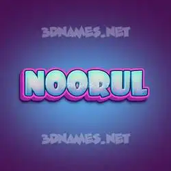 noorul in Phat Purple style - 3D name wallpaper