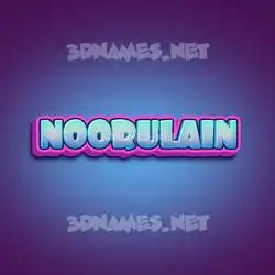 noorulain in Phat Purple style - 3D name wallpaper
