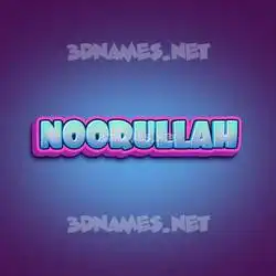 noorullah in Phat Purple style - 3D name wallpaper
