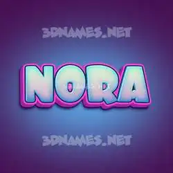 nora in Phat Purple style - 3D name wallpaper