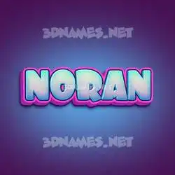 noran in Phat Purple style - 3D name wallpaper