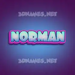 norman in Phat Purple style - 3D name wallpaper