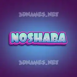 noshaba in Phat Purple style - 3D name wallpaper