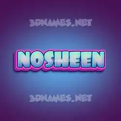 nosheen in Phat Purple style - 3D name wallpaper
