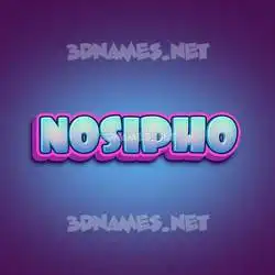 nosipho in Phat Purple style - 3D name wallpaper