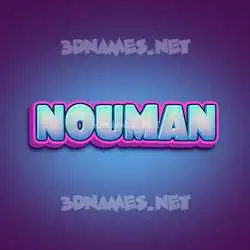 nouman in Phat Purple style - 3D name wallpaper