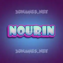 nourin in Phat Purple style - 3D name wallpaper