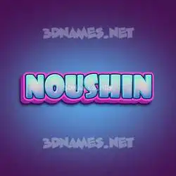 noushin in Phat Purple style - 3D name wallpaper