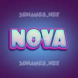 nova in Phat Purple style - 3D name wallpaper