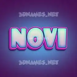 novi in Phat Purple style - 3D name wallpaper