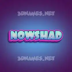 nowshad in Phat Purple style - 3D name wallpaper