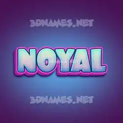 noyal in Phat Purple style - 3D name wallpaper