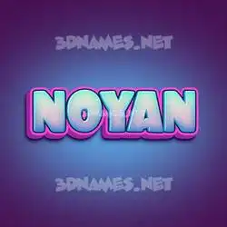 noyan in Phat Purple style - 3D name wallpaper