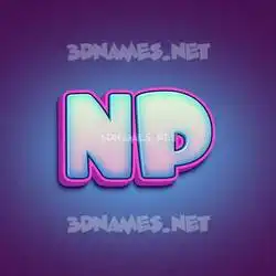 np in Phat Purple style - 3D name wallpaper