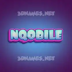 nqobile in Phat Purple style - 3D name wallpaper