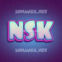 nsk in Phat Purple style - 3D name wallpaper