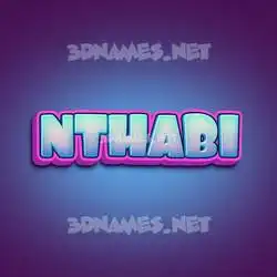 nthabi in Phat Purple style - 3D name wallpaper