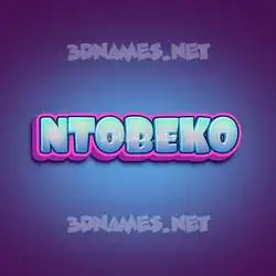ntobeko in Phat Purple style - 3D name wallpaper