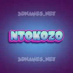 ntokozo in Phat Purple style - 3D name wallpaper