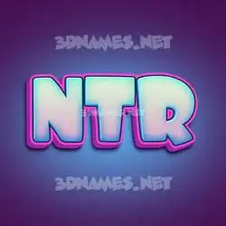 ntr in Phat Purple style - 3D name wallpaper