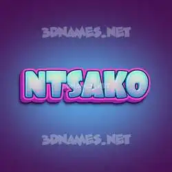 ntsako in Phat Purple style - 3D name wallpaper