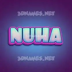 nuha in Phat Purple style - 3D name wallpaper