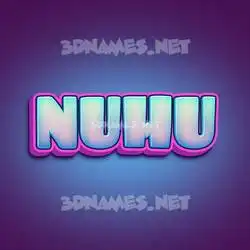 nuhu in Phat Purple style - 3D name wallpaper