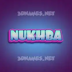 nukhba in Phat Purple style - 3D name wallpaper