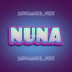 nuna in Phat Purple style - 3D name wallpaper