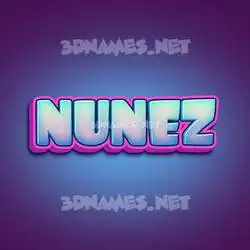 nunez in Phat Purple style - 3D name wallpaper