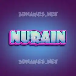 nurain in Phat Purple style - 3D name wallpaper