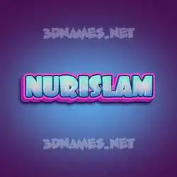 nurislam in Phat Purple style - 3D name wallpaper
