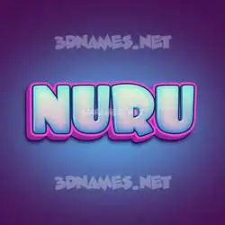 nuru in Phat Purple style - 3D name wallpaper