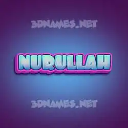 nurullah in Phat Purple style - 3D name wallpaper