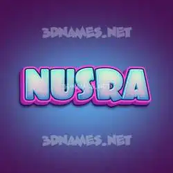 nusra in Phat Purple style - 3D name wallpaper
