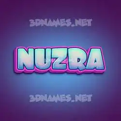 nuzra in Phat Purple style - 3D name wallpaper