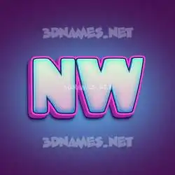 nw in Phat Purple style - 3D name wallpaper
