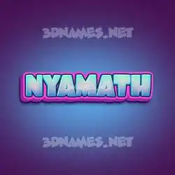 nyamath in Phat Purple style - 3D name wallpaper