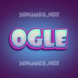 ogle in Phat Purple style - 3D name wallpaper