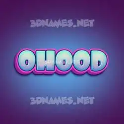 ohood in Phat Purple style - 3D name wallpaper