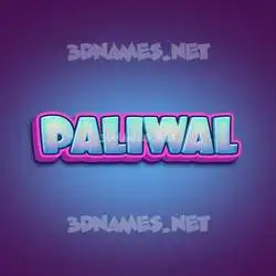 paliwal in Phat Purple style - 3D name wallpaper