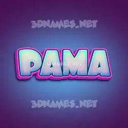 pama in Phat Purple style - 3D name wallpaper