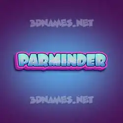 parminder in Phat Purple style - 3D name wallpaper
