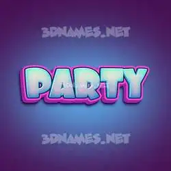 party in Phat Purple style - 3D name wallpaper