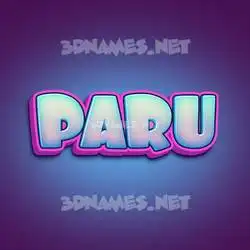 paru in Phat Purple style - 3D name wallpaper