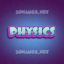 physics in Phat Purple style - 3D name wallpaper