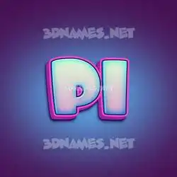 pi in Phat Purple style - 3D name wallpaper